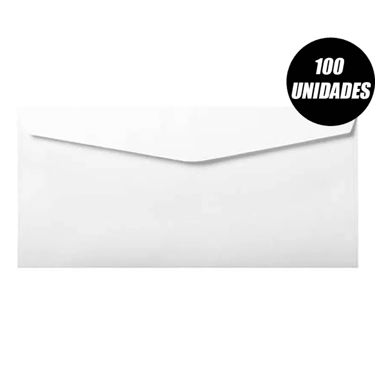 Envelope Oficio Carta Liso 114×229 C/100 Unidades – Loja TOP10