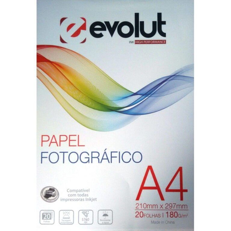 Pacote Papel Foto Fotográfico High Glossy 180g A4 Evolut Loja Top10 8828